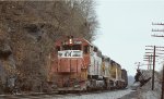 WM 7548 leads an EB coal train in an unknown dated scene